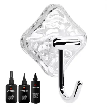 CNMI Epoxy UV Resin - Transparent Hanging Self-Adhesive Hooks, Waterproof and Oilproof