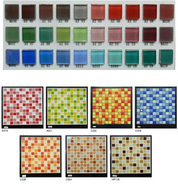 Mixed Color Crystal Glass Mosaic Tile