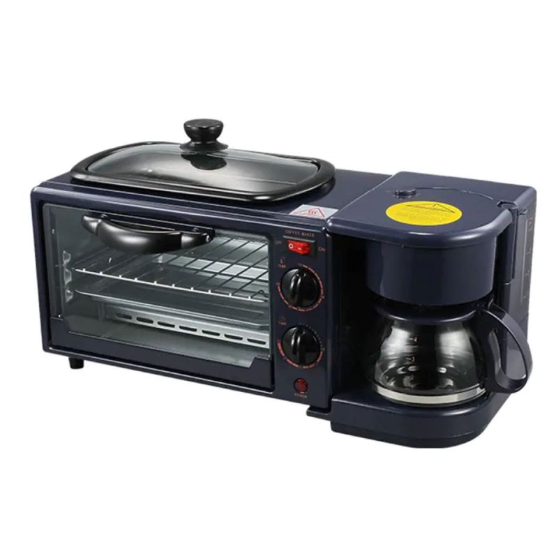 Three-in-One Breakfast Machine: Frying Pan, Toaster Oven & Coffee Maker