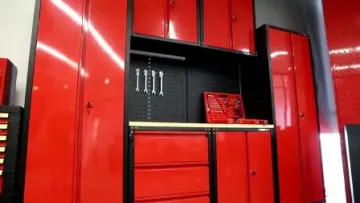 Kinbox 12-Piece Metal Garage Locker Tool Cabinet