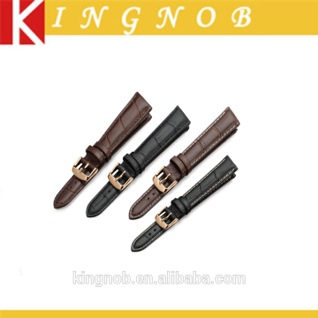 14 16 18 19 20 21 22 24mm Stainless Steel Ross Gold Pin Buckle Calf Leather Watch Band Strap