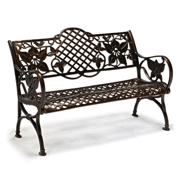 Hot Selling Outdoor Steel Frame Cast Backrest Patio Park Bench for Gardens and Streets