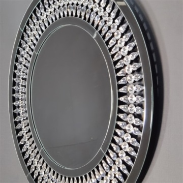 round crystal hanging wall decorative mirrors
