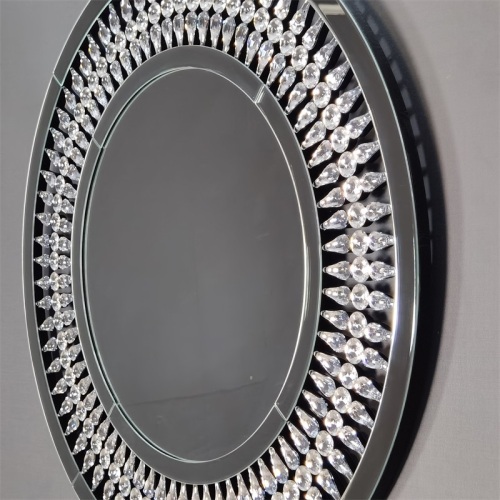 round crystal hanging wall decorative mirrors