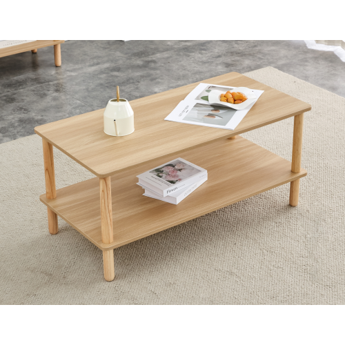 Elegant Modern Coffee Table with Dual Square Structure