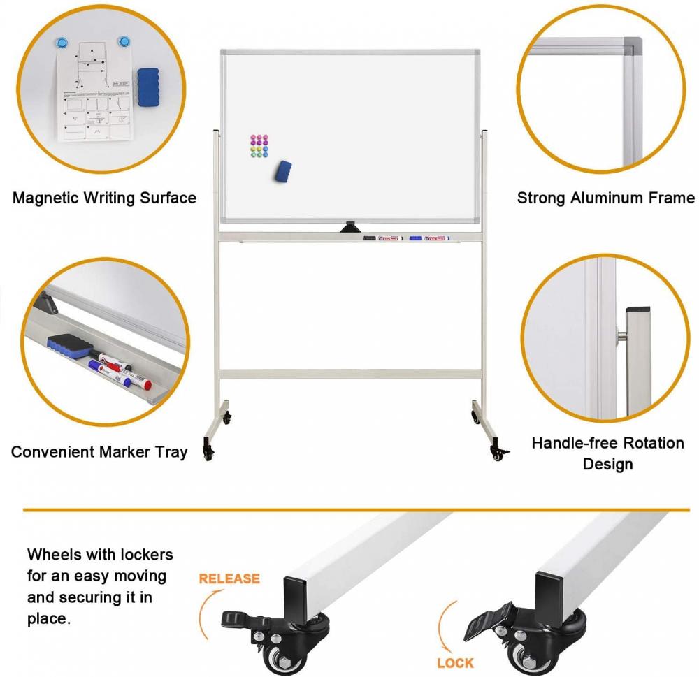 Magnetic Mobile Flipping Whiteboard 