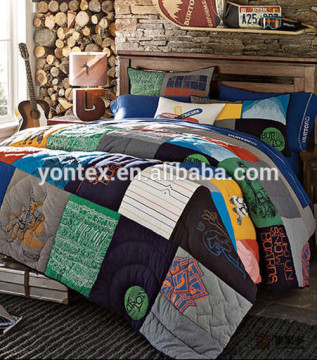 Comfortable 100%cotton dyed/printed kid's bedding set
