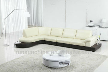 2013 white modern pure leather sofa