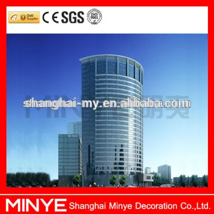 aluminium curtain wall/glass curtain wall/curved glass for curtain wall