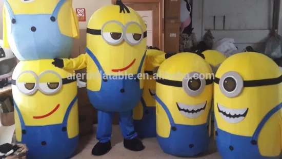 Lovely good quality fun inflatable minions mascot costume minion toys for adult and kids