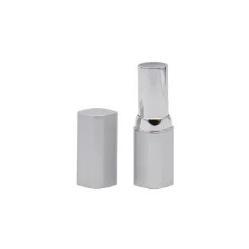 Square Silver Lipstick Tube Aluminum Lip Balm Tube