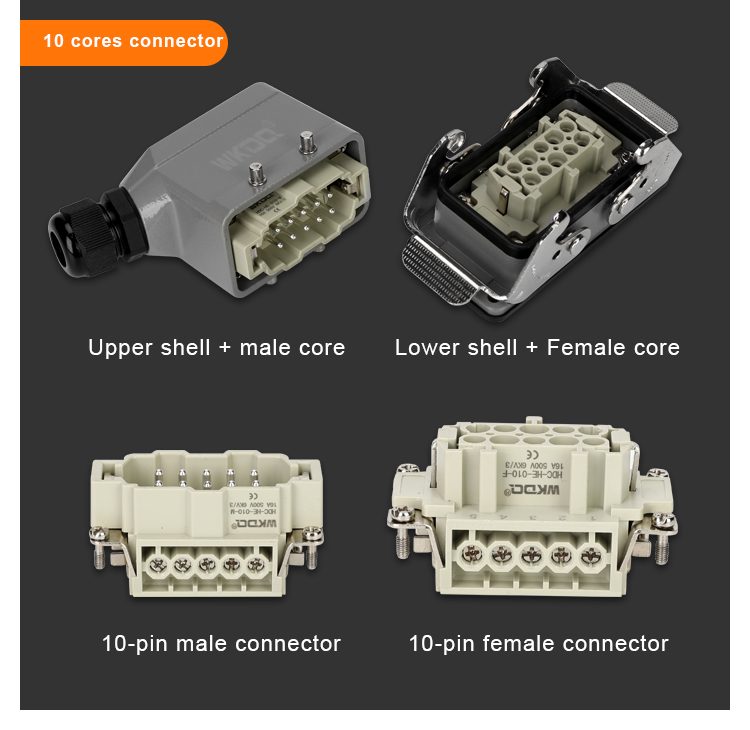 Acsud coppia connettori elettrici (maschio / femmina) a 6 pin - 500063C