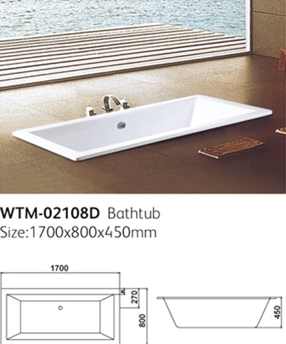 Drop-in Acrylic Bathtubs (wtm-02108D)