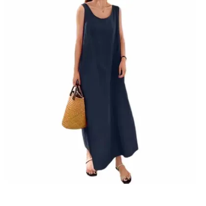 Comfortable Cotton and Linen Dress for Women
