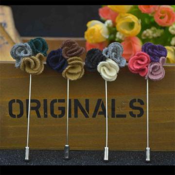 2016 flower fashion korean style men colorful wool fabric bulk brooch
