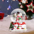 Christmas Snowman Music Box Rotating Colorful Light Crafts