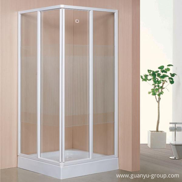 Square Non-Clear Tempered Glass Shower Room