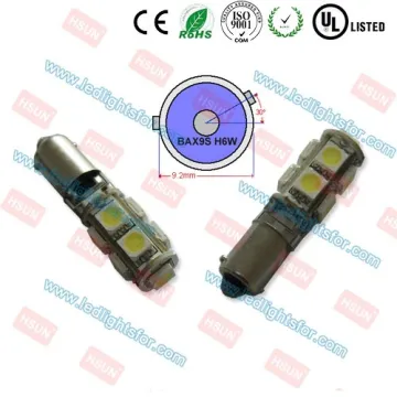 H6W LED FREE ERROR,bax9s CANBUS LED BULB,BAX9S CAR LED