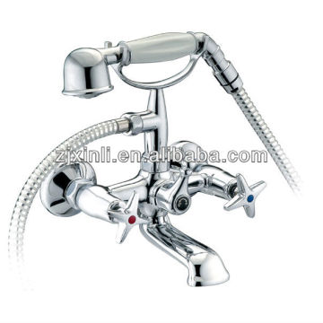 High Quality Dual Handle Brass Bath Shower Tap, Polish and Chrome Finish
