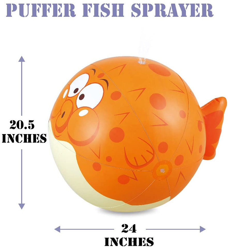 Puffer Fish sprinkler toy Inflatable Party Sprinkler