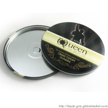 Round CD tin box
