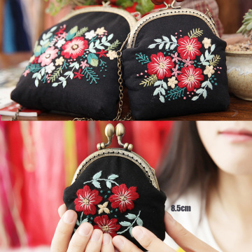 Ribbon Embroidery Flowers Bags Purse Handbag Gifts