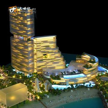 فندق 3D Model Building ABS Plastic Scale Model