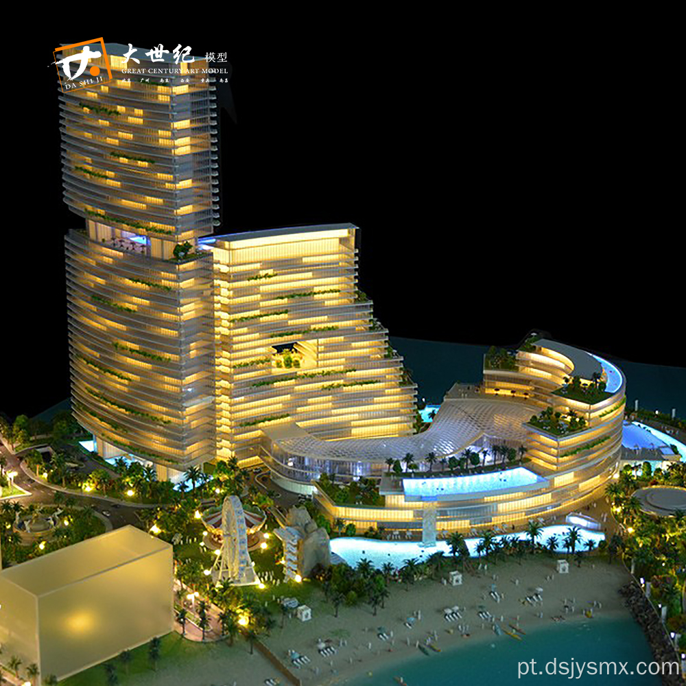 Hotel 3D Modelo Construção Modelo de Escala de Plástico ABS