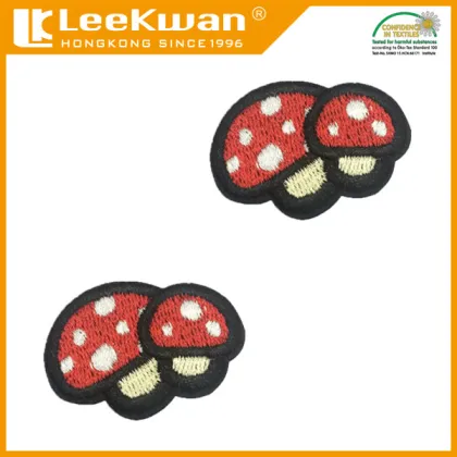 cute and lovely mushroon patches,embroidery iron-on mushroom patches,stick-on mushroom patch