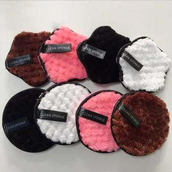 Customizable Microfiber Makeup Remover Pads - 2024 Reusable Face Cleaning Sponge Pads