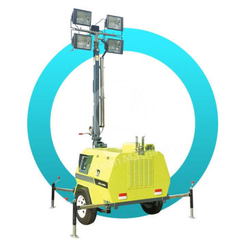 Ocean Mobile Flood Tower Light Generator مقطورة للبيع مع البطارية