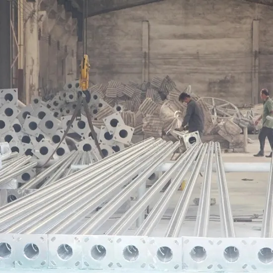 Double Arm Solar Street Light Pole