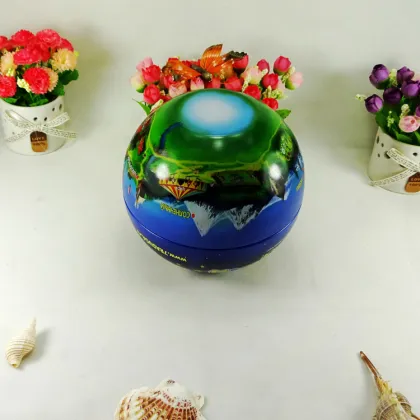 metal decorative ball shape candy tin can