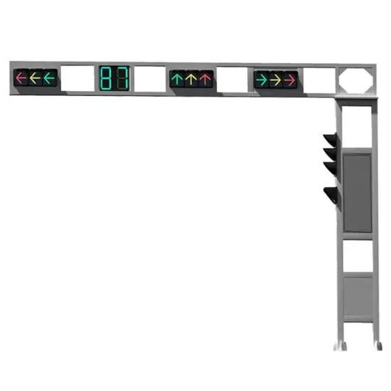 Smart Traffic Light Pole with Safety Barricade Warning Light for Road Safety