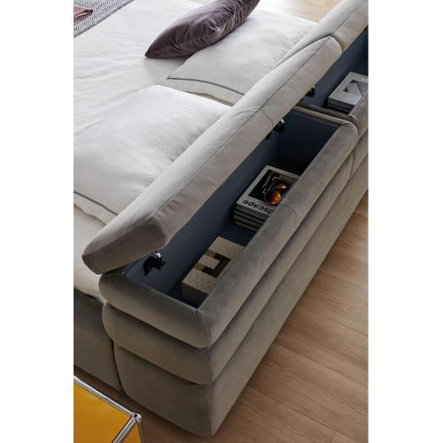 Microfiber Soft Bed High Quality Modern Unique Elegant Cosy Sponge Padded Bed Factory