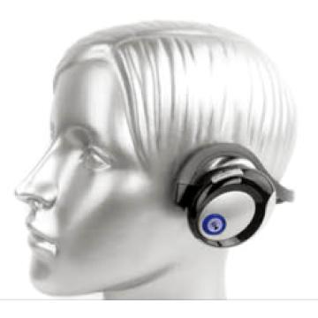 Wireless sport MP3 Stereo Headset  back-hang design