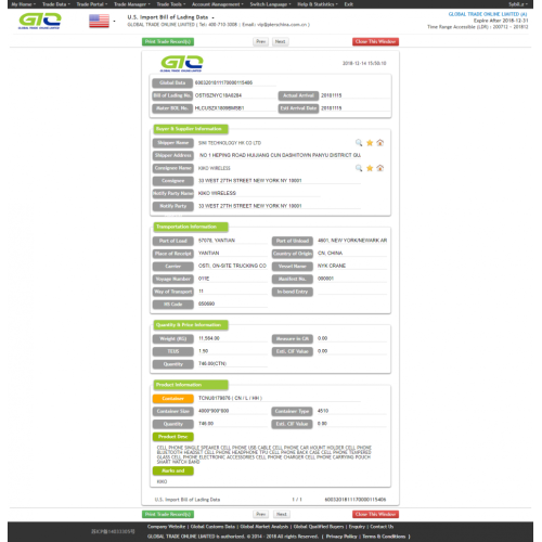 CELL PHONE FOR USA IMPORT DATA