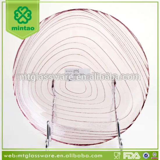 Multi Color Swung Glass Serving Plates In Party