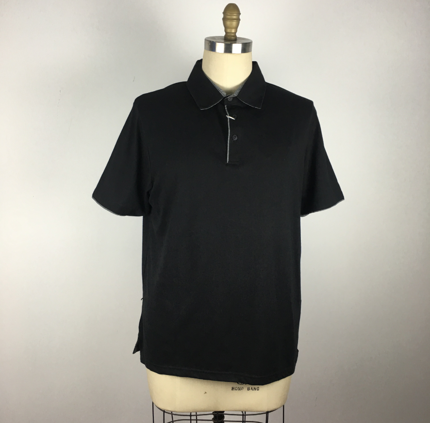 Black Herren Polo Shirts Büro Freizeithemden