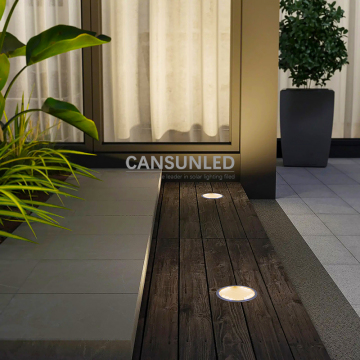 12W LED Outdoor Waterproof Solar Powered In-Ground Garden Light for Garage and Pathway