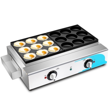 Electric 18 Holes Commercial Hamburger and Egg Pancake Machine - Factory Sale