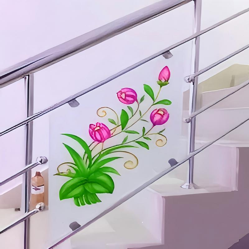 Balustrade printed laminated glass