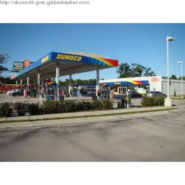 LED canopy, motion detector in each body