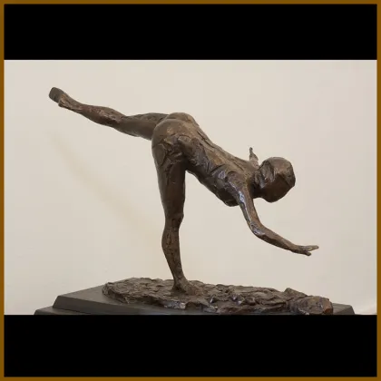 Dance art statue casting bronze nude dancing man and woman sculpture