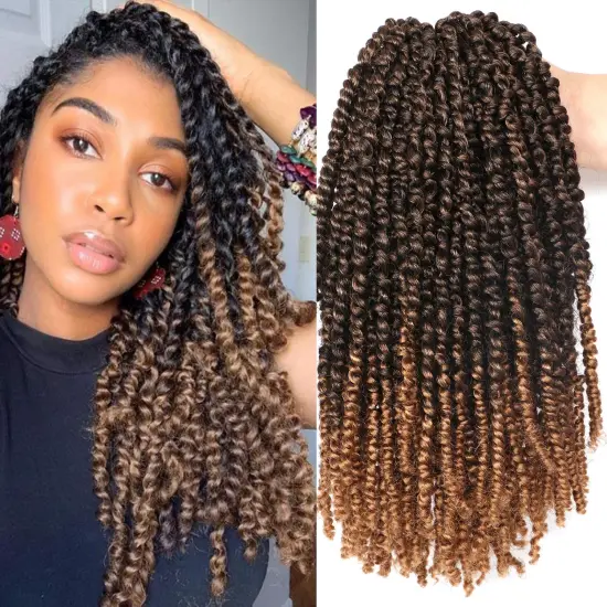 Pre-twisted Passion Twist Hair 12 18Inch Pre-looped Passion Twist Crochet Braids Synthetic Hair Extension crochet hair  Braiding
