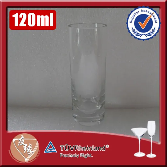 Hot Sales Promotional Perfect Liquor Glass Cup Cylindrical 120ml Shot Glass Custom Print