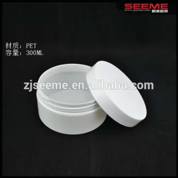pet plastic jar, plastic cosmetic jar,100ml 200ml 300ml pet jar PET cosmetic plastic jars with silver matte aluminum