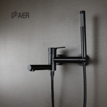 Matte Black Wall Mounted Shower Faucet