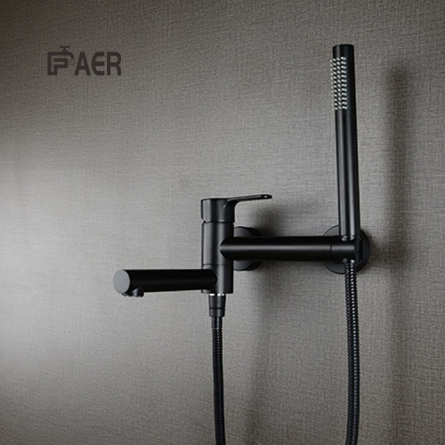 Robinet de douche mural noir mat