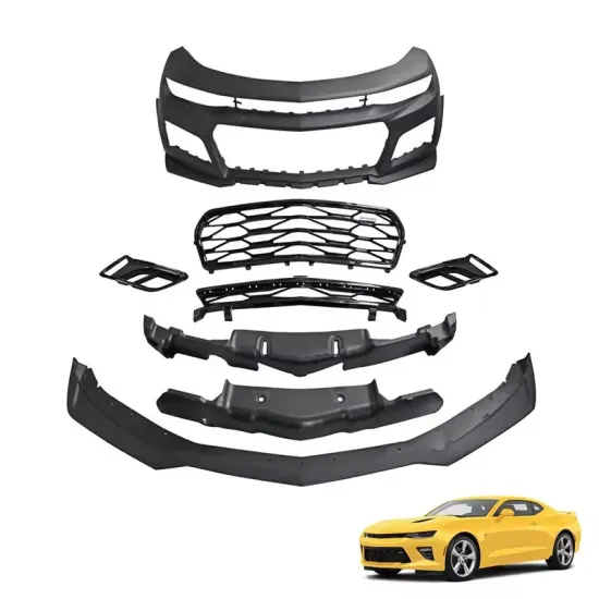 Chevrolet Camaro Modified ZL1: Upgraded Front Bumper with Bumblebee Honeycomb Grille and Rear Lip Spoiler